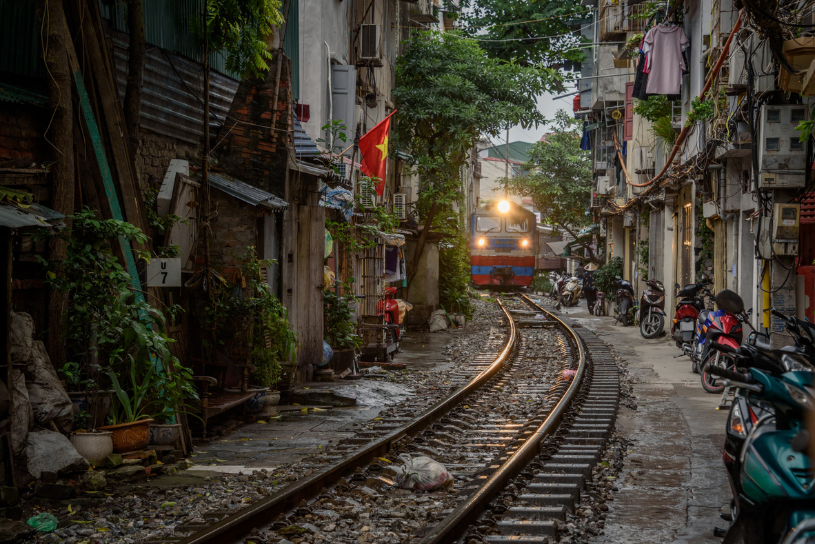 Train Street Hanoi Vietnam