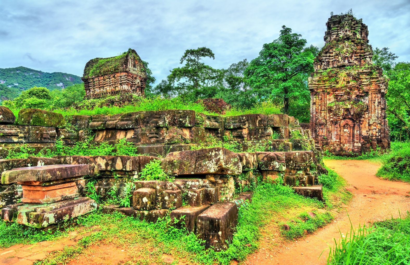 Ruins of a Hindu Temple at My Son in Vietnam