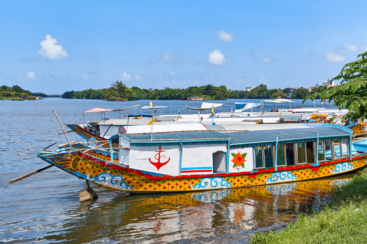 Cruise boat at Perfume river, Hue, Vietnam