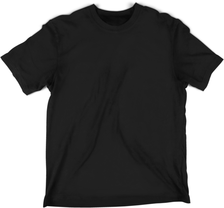 Blank Black T-Shirts Front and Back
