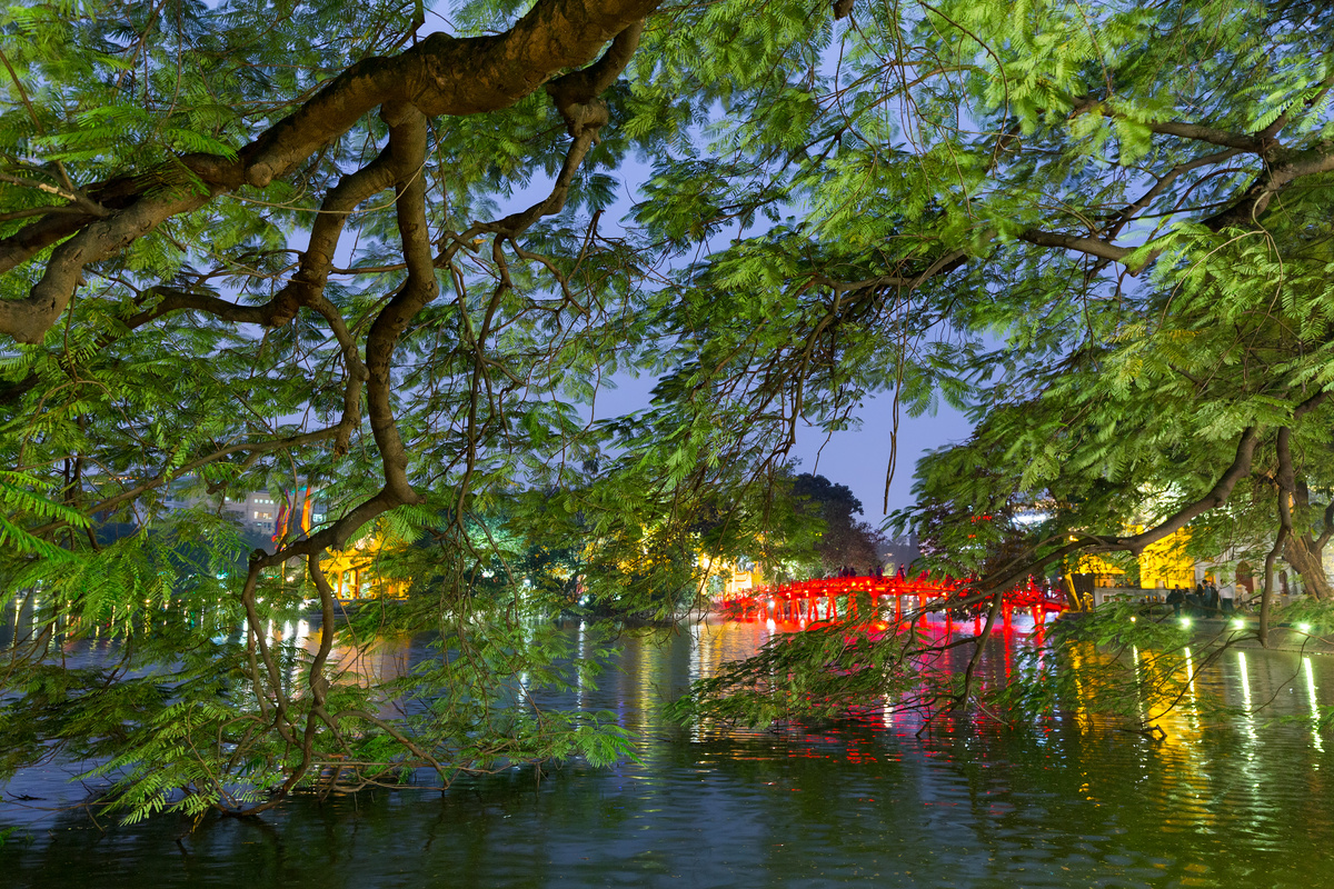 The Hoan Kiem Lake in Hanoi