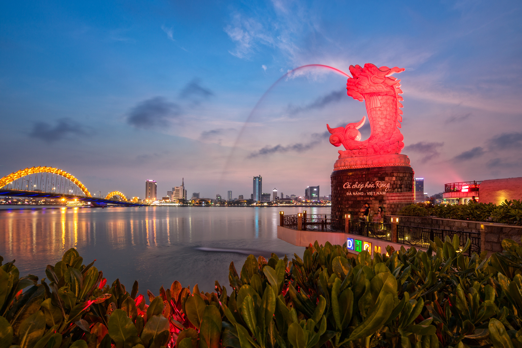 Red Dragon River Bridge Da Nang City VietNam