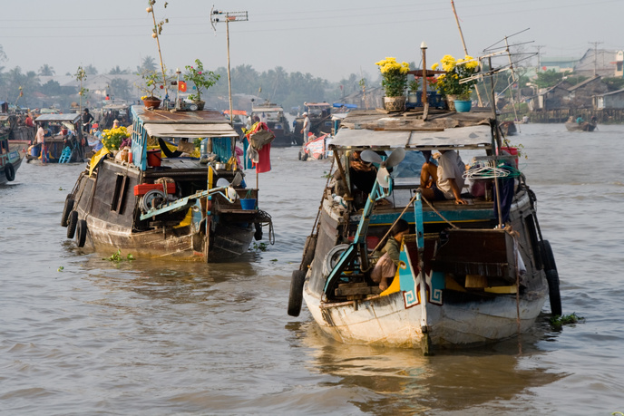 Floating Market, Mekong Delta, Vietnam