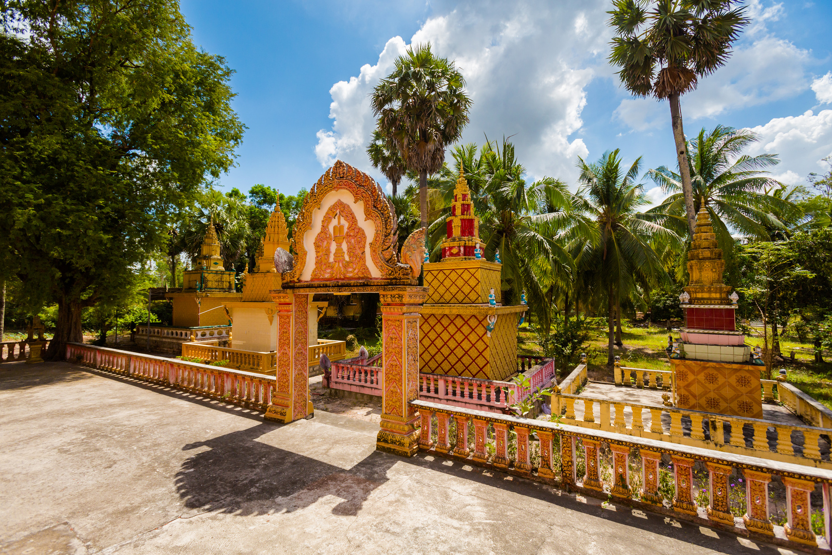 Beautiful khmer temple in Mekong Delta