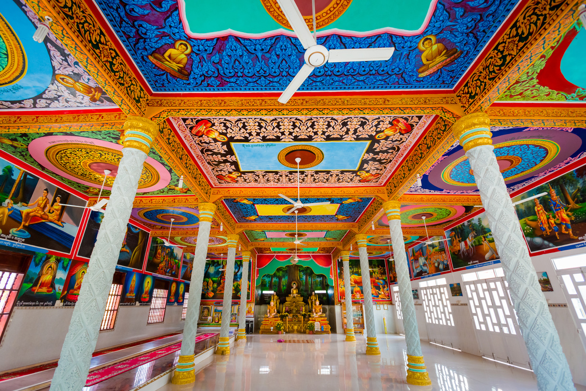 Beautiful khmer temple in Mekong Delta